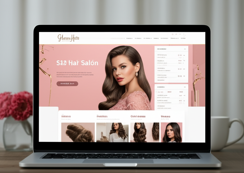Sitio web de GlamHair Salón